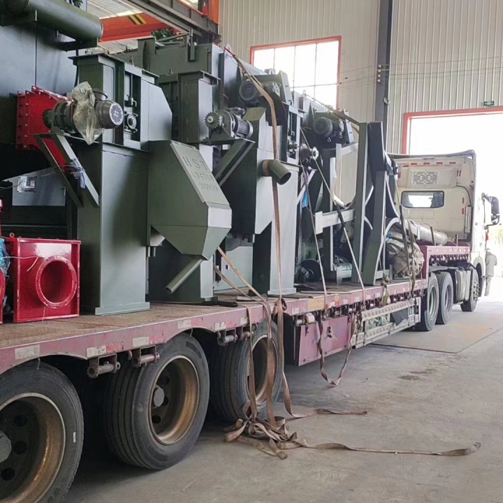 打沙除銹機視頻_砂帶除銹機_吊掛打砂除銹機