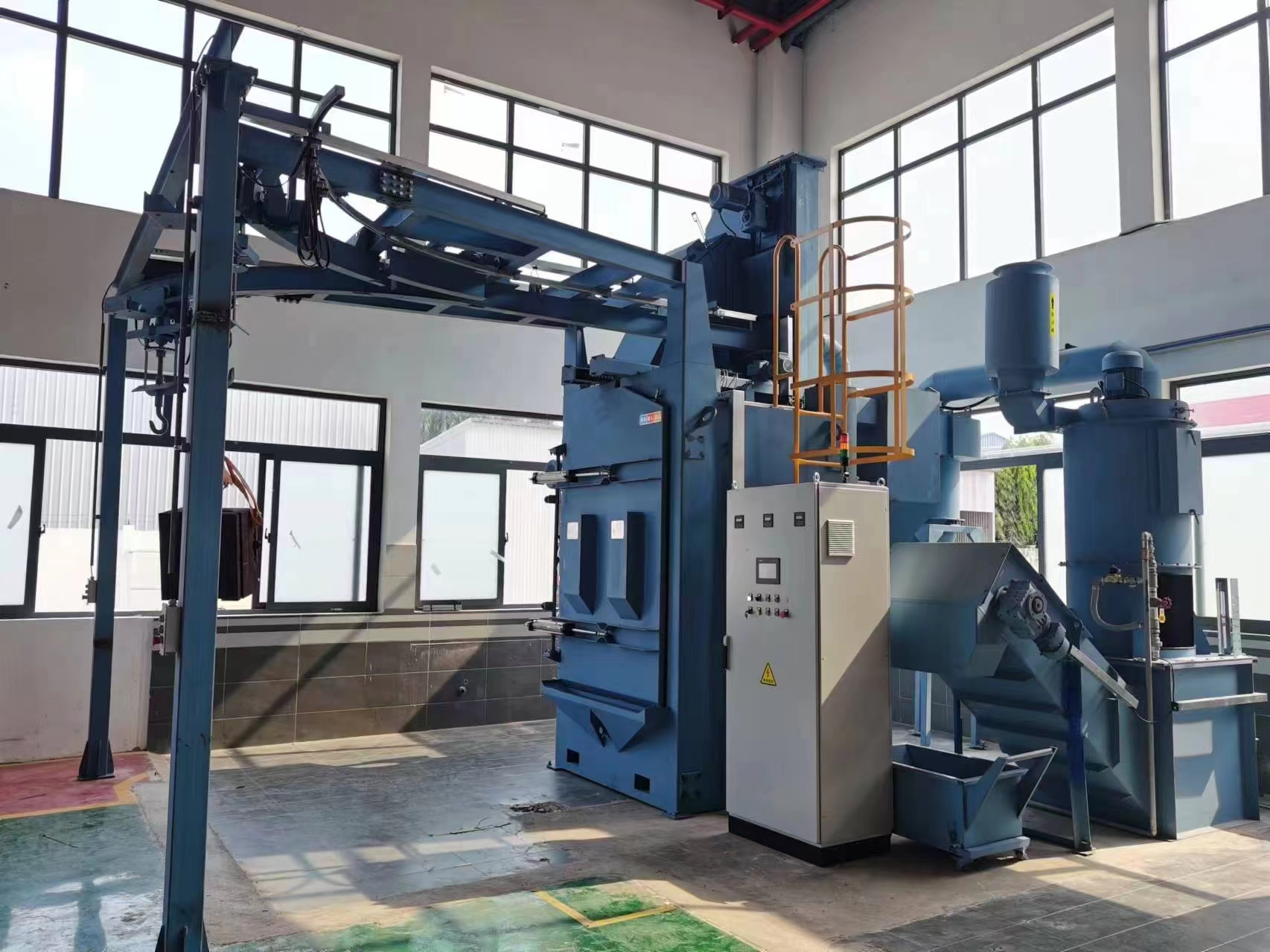 除銹拋丸機工作原理_護欄拋丸除銹機_除銹拋丸機操作步驟視頻