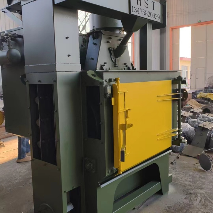 打鋼砂機器_圓鋼打砂清理機_砂輪機除塵