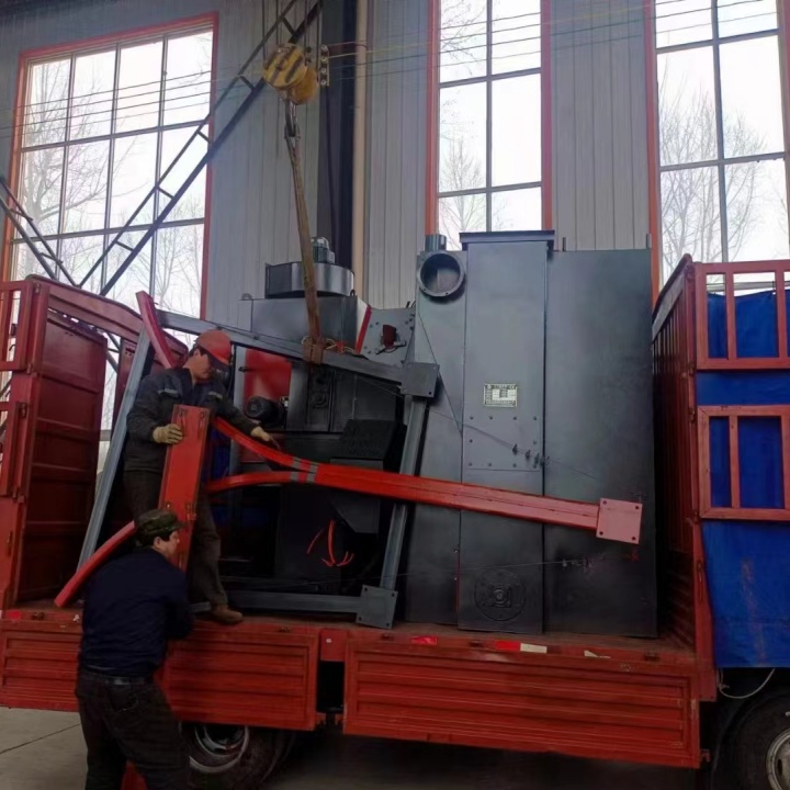 除銹鋼履帶砂機打磨視頻_線材除銹砂帶機_鋼履帶打砂除銹機